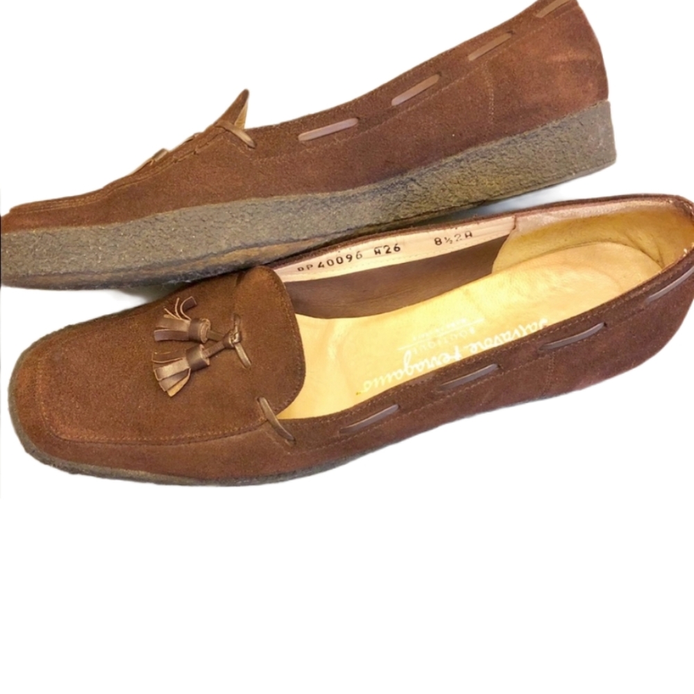 Salvatore ferragamo slide in tassel loafers 8.5